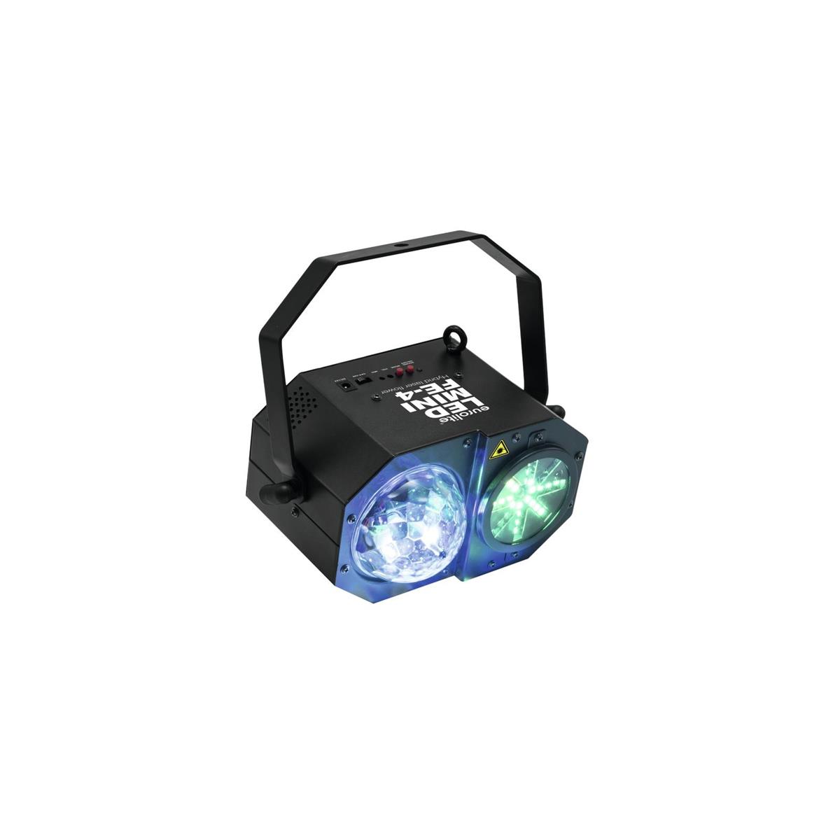 LED Mini Hybrid Laserflower "FE-4" - Vielfältige Lichtspiele mit Laser, Wash und Mooneffekten LED Mini Hybrid Laserflower "FE-4" - Vielfältige Lichtspiele mit Laser, Wash und Mooneffekten