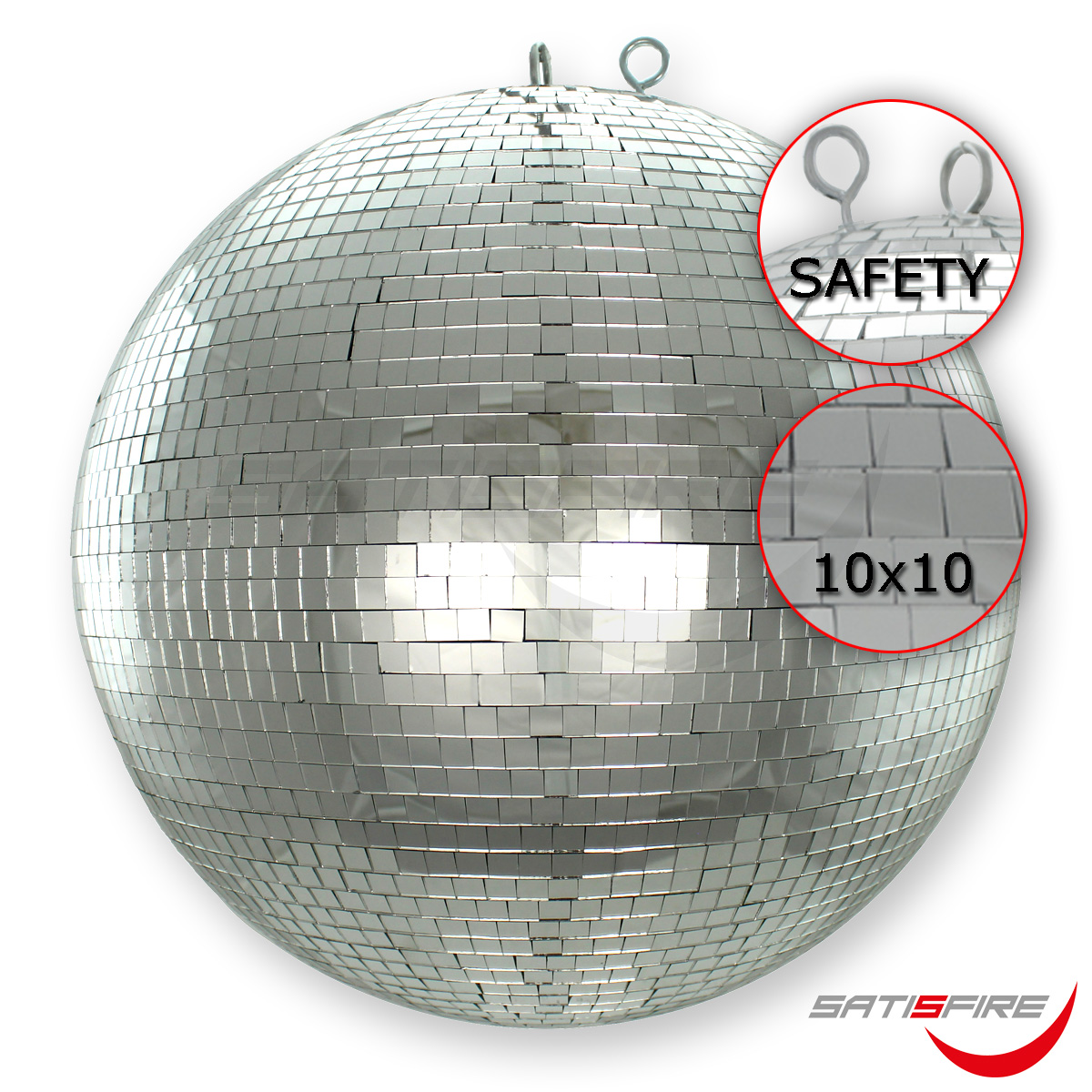 Spiegelkugel 40cm silber chrome- Diskokugel (Discokugel) Party Lichteffekt - Echtglas - mirrorball chrome silver color Spiegelkugel 40cm silber chrome- Diskokugel (Discokugel) Party Lichteffekt - Echtglas - mirrorball chrome silver color