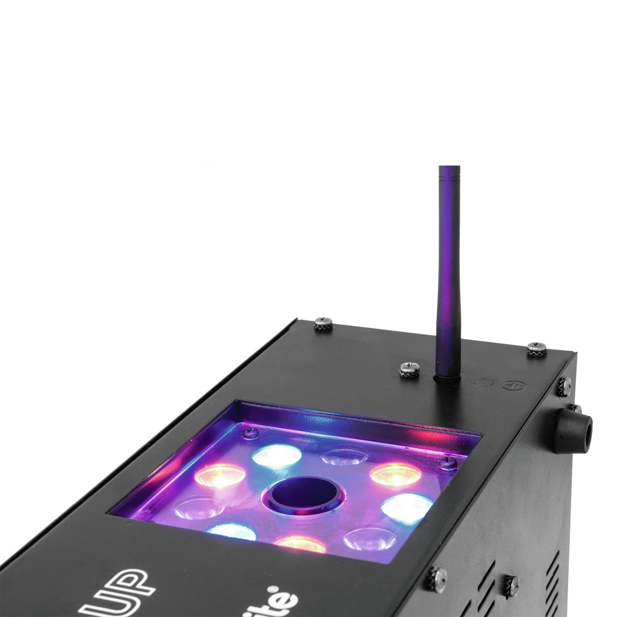 NSF-250 LED DMX Hybrid Spray Fogger - Vertikale/Horizontale Nebelmaschine mit LED Spot