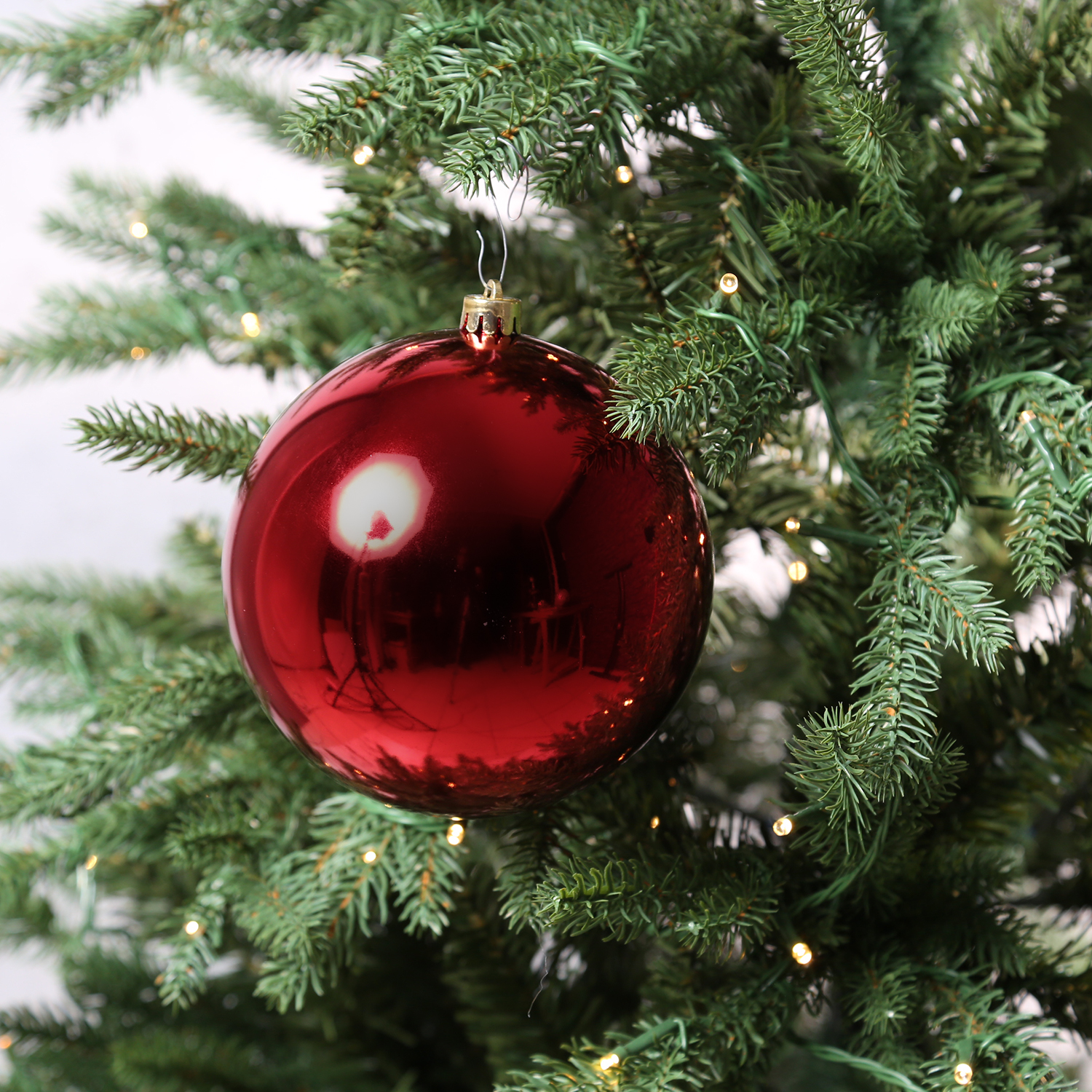 Christbaumkugel - Weihnachtskugel - bruchfest - D: 14cm - glänzend - rot Christbaumkugel - Weihnachtskugel - bruchfest - D: 14cm - glänzend - rot