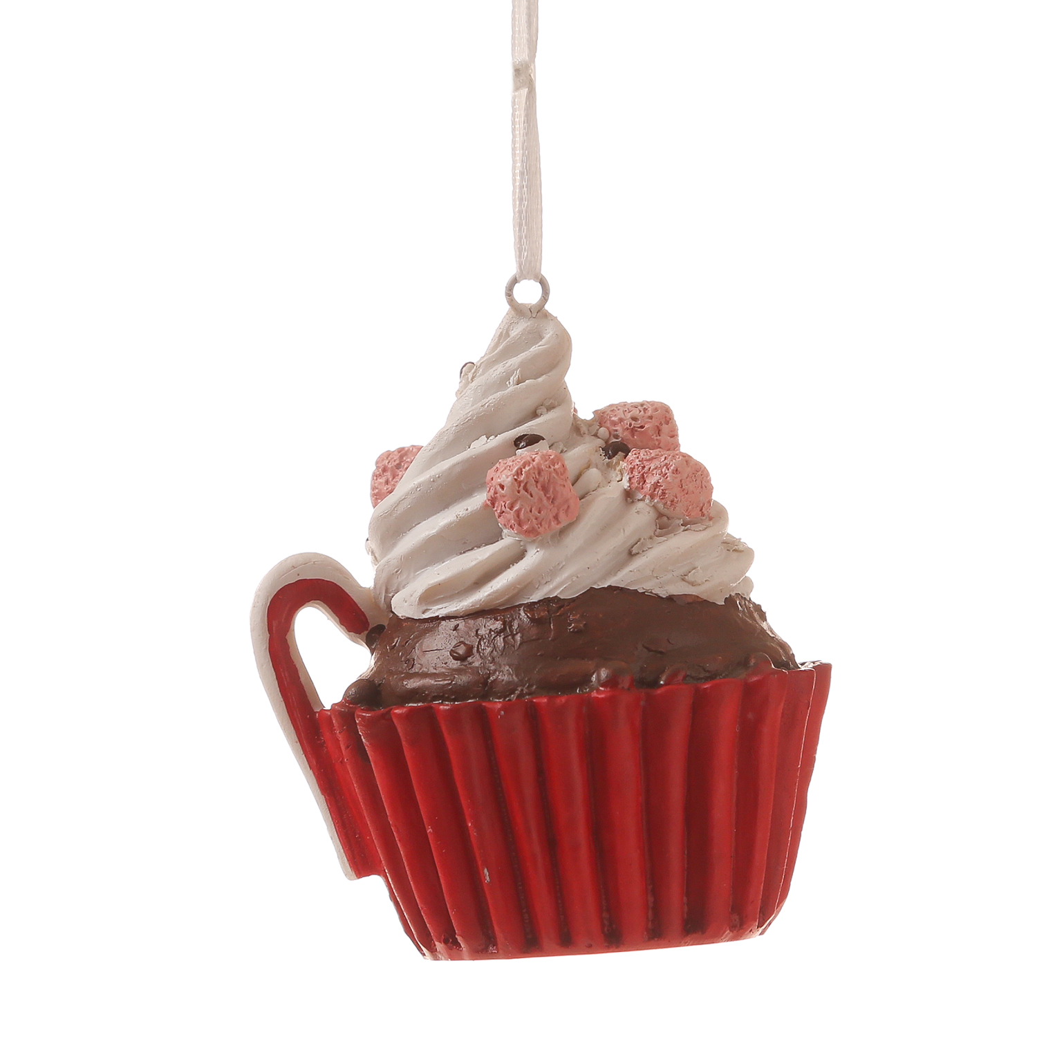 Weihnachtsbaumschmuck MUFFIN - Polyresin - inkl. Aufhänger - matt - H: 8cm - rosa