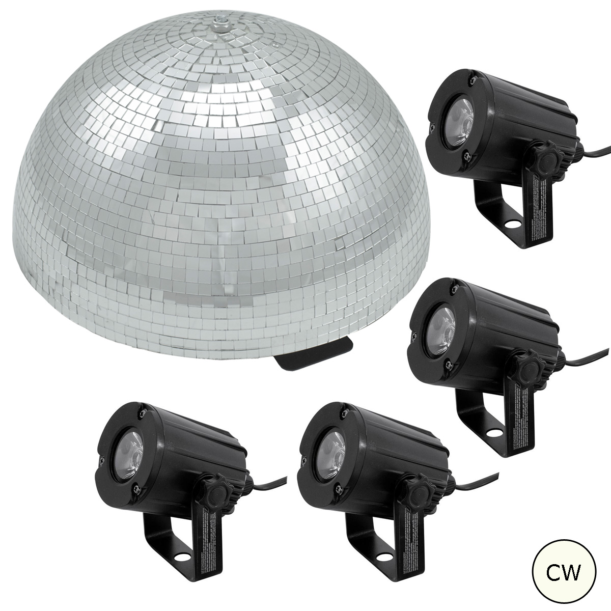 Spiegelkugel Komplettset 50cm - Discokugel, Motor, Pinspot, Montagematerial für Diskokugel - Mirrorball Set - Partyset Spiegelkugel Komplettset 50cm - Discokugel, Motor, Pinspot, Montagematerial für Diskokugel - Mirrorball Set - Partyset
