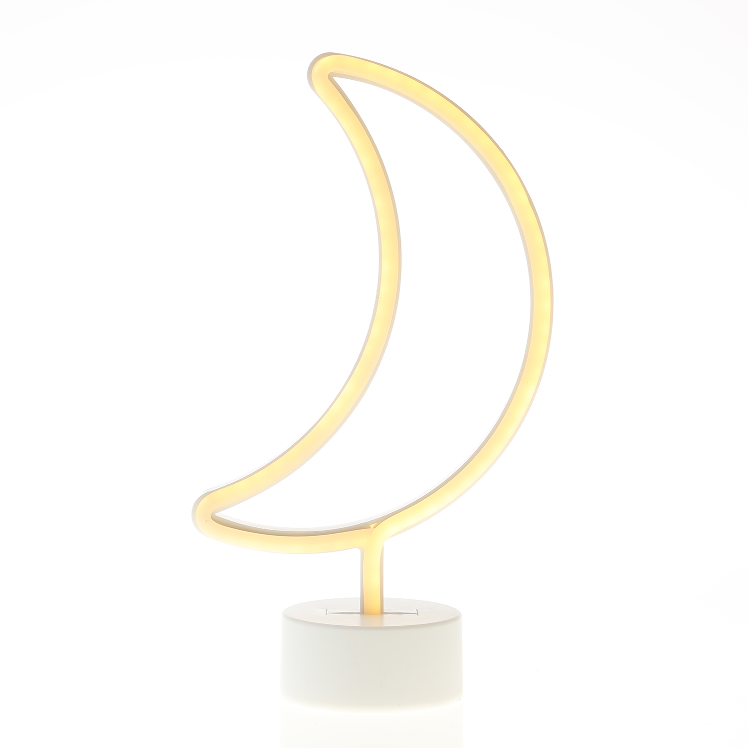 LED NEON Figur MOND - Dekoleuchte - H: 30cm - Batterie oder USB Betrieb - stehend - warmweiß LED NEON Figur MOND - Dekoleuchte - H: 30cm - Batterie oder USB Betrieb - stehend - warmweiß