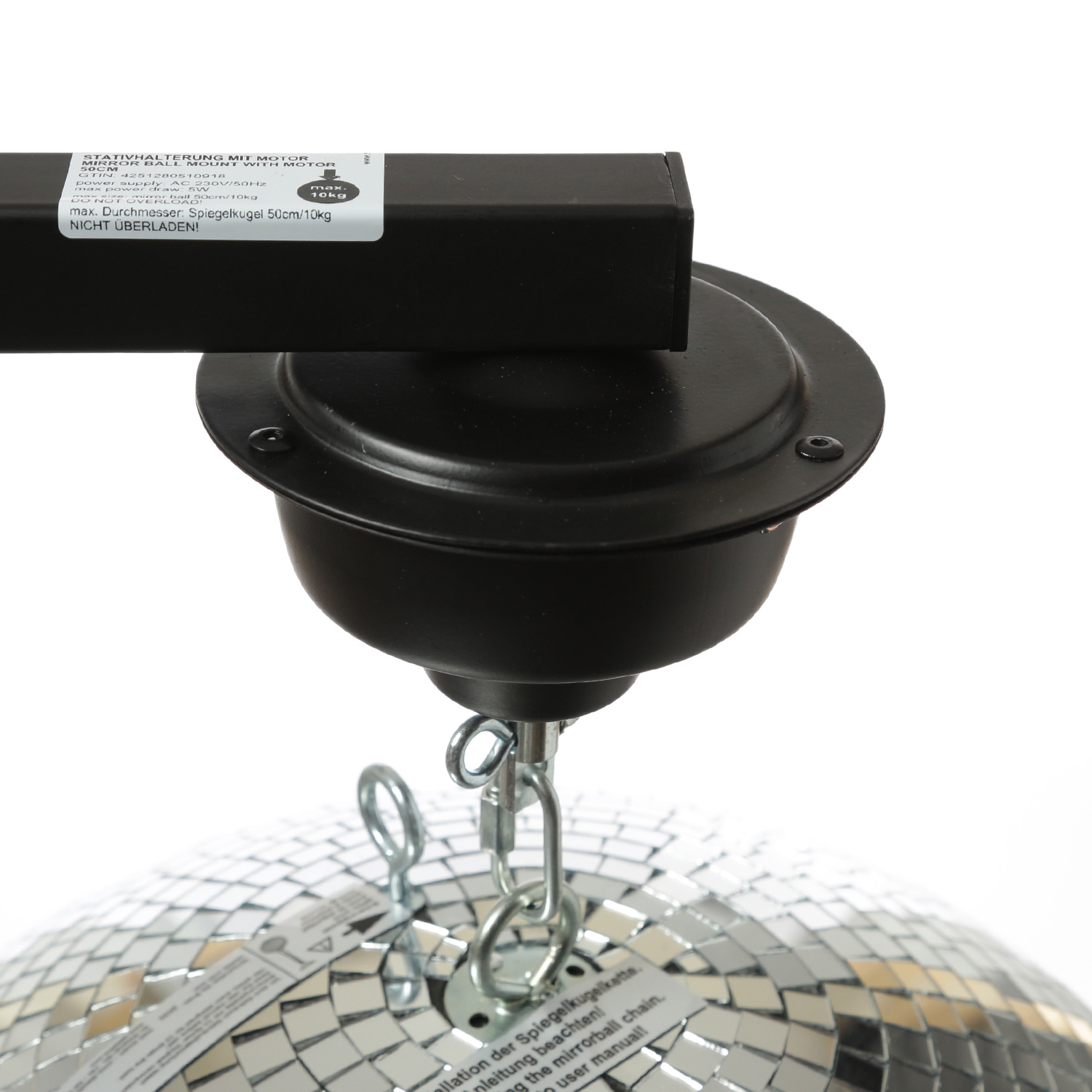Spiegelkugel Stativhalterung bis 50cm Kugeln - schwarz - inkl. Motor Spiegelkugel Stativhalterung bis 50cm Kugeln - schwarz - inkl. Motor