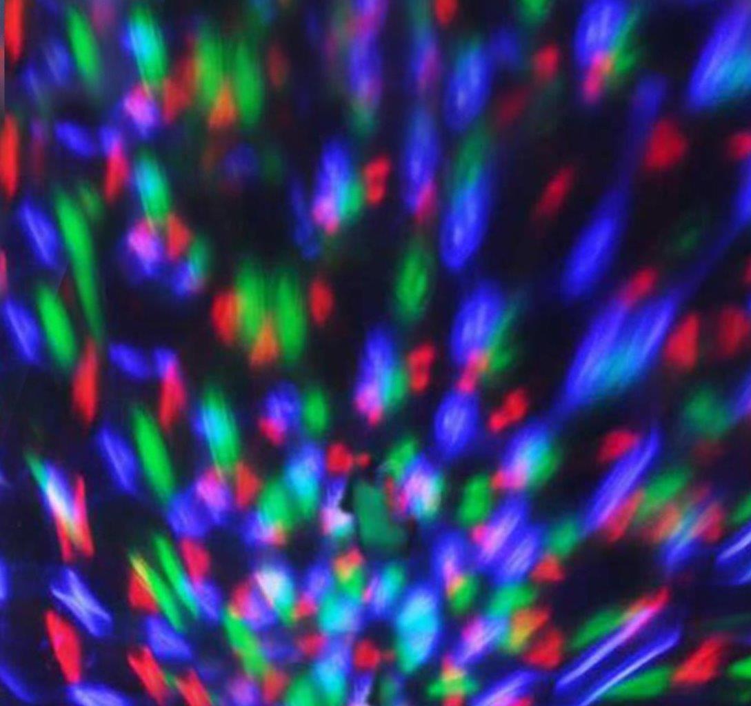 Partylampe - Discolampe - Lichteffekt - bunte Punkte an Decke und Wand - farbiger LED Lichteffekt mit Motor Partylampe - Discolampe - Lichteffekt - bunte Punkte an Decke und Wand - farbiger LED Lichteffekt mit Motor