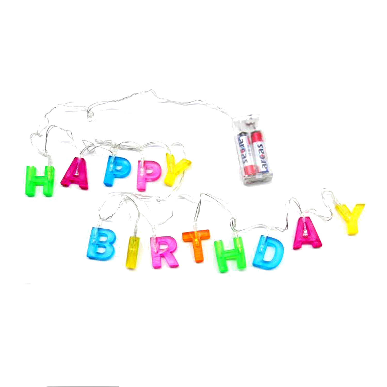 LED Lichterkette HAPPY BIRTHDAY - 13 warmweiße LED - L: 1,10m - Batteriebetrieb - bunt LED Lichterkette HAPPY BIRTHDAY - 13 warmweiße LED - L: 1,10m - Batteriebetrieb - bunt