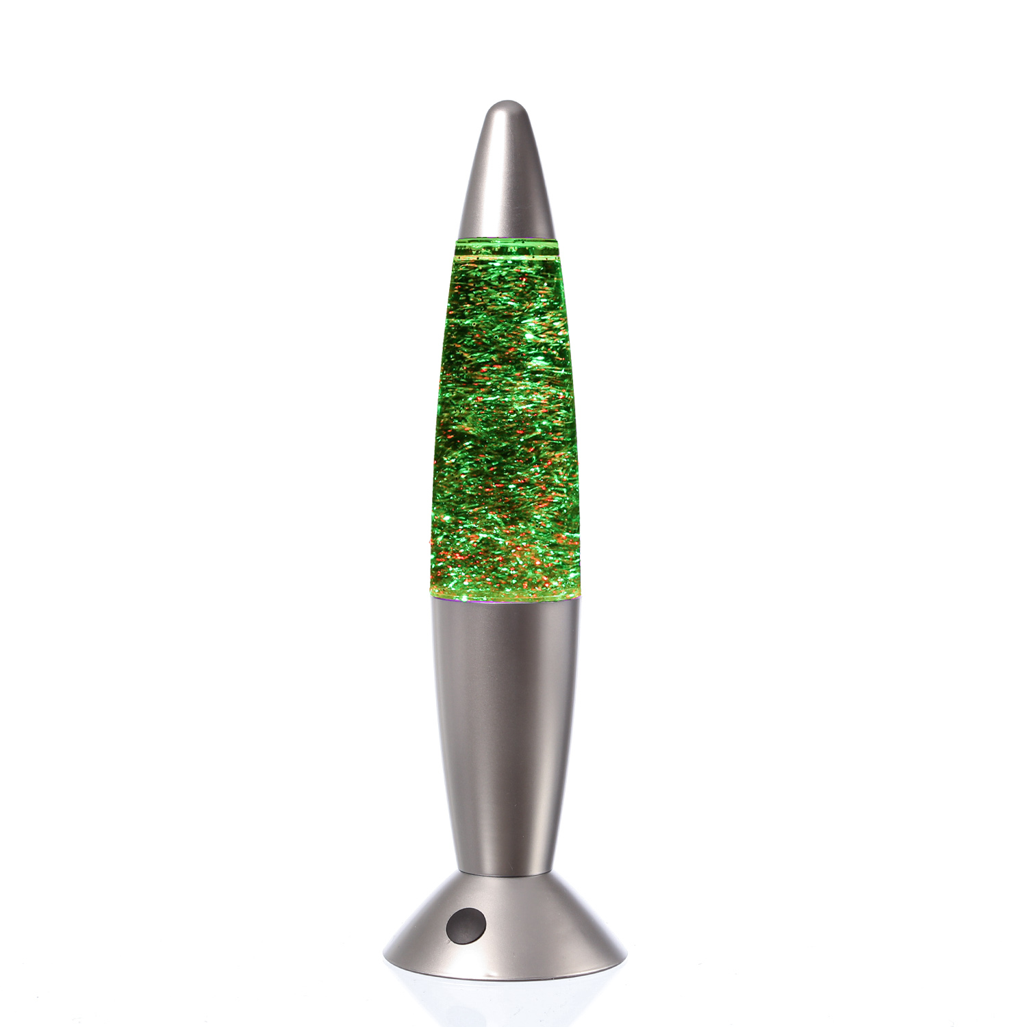 ROCKET LAMP - Lavampe - Glitzer RGB - Touchsensor - H: 36cm - wirbelnde Glitzerstückchen - silber ROCKET LAMP - Lavampe - Glitzer RGB - Touchsensor - H: 36cm - wirbelnde Glitzerstückchen - silber