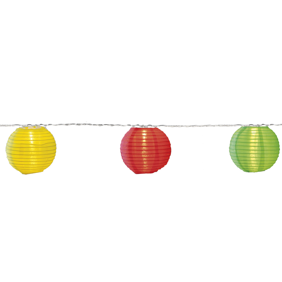 LED Lichterkette "Festival" - 10 bunte Lampions mit warmweißen LED - 4,5m - inkl Trafo, 10m Kabel LED Lichterkette "Festival" - 10 bunte Lampions mit warmweißen LED - 4,5m - inkl Trafo, 10m Kabel