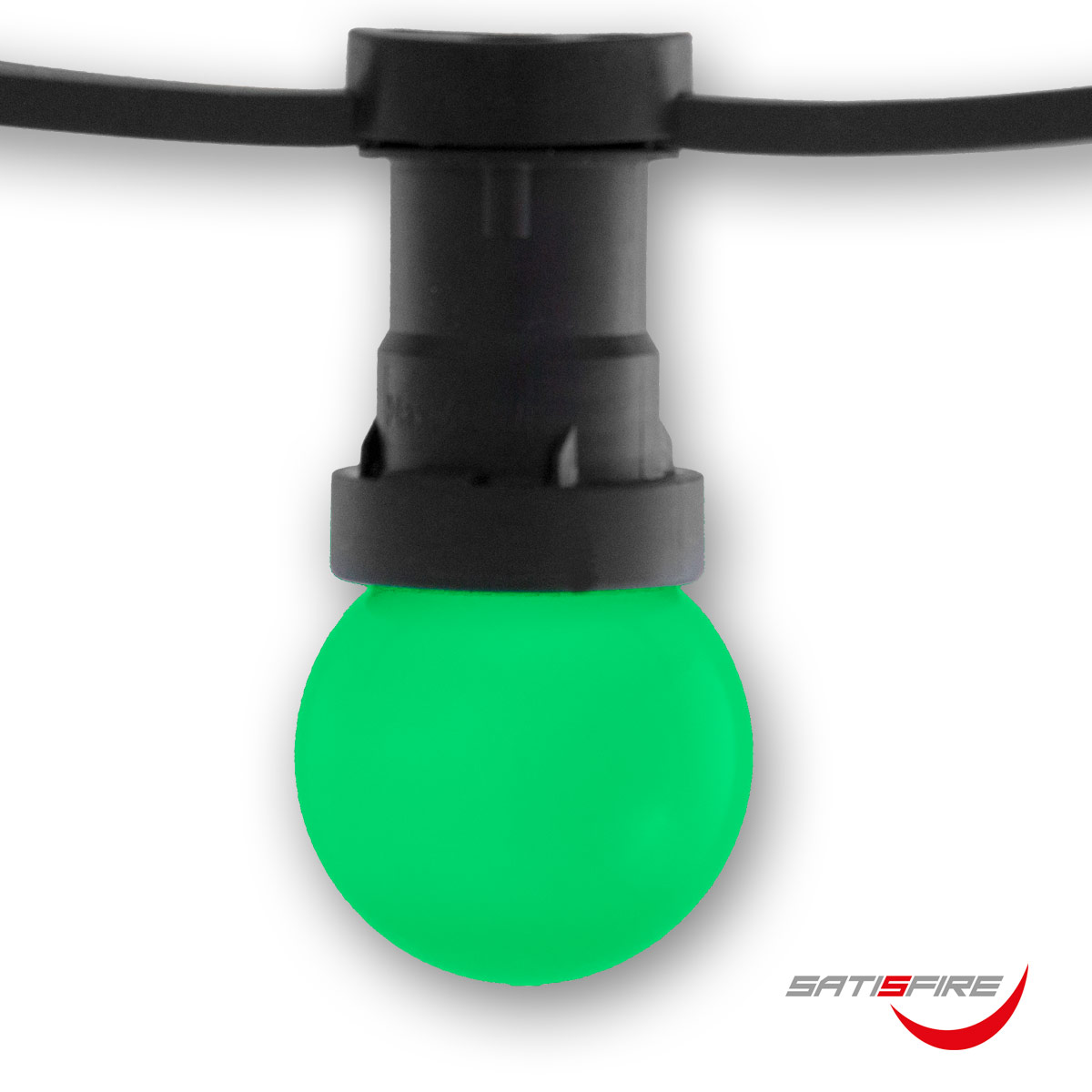 LED Leuchtmittel G45 - grün - E27 - 1W | SATISFIRE