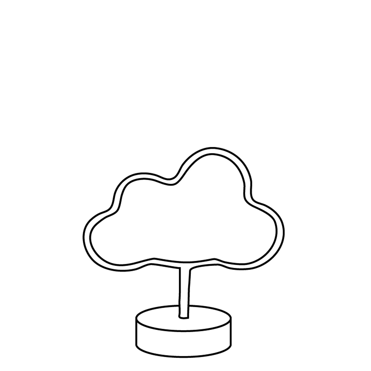 LED NEON Figur WOLKE 7 - Neon Schild - H: 23cm - Batterie oder USB Betrieb - stehend - blau LED NEON Figur WOLKE 7 - Neon Schild - H: 23cm - Batterie oder USB Betrieb - stehend - blau