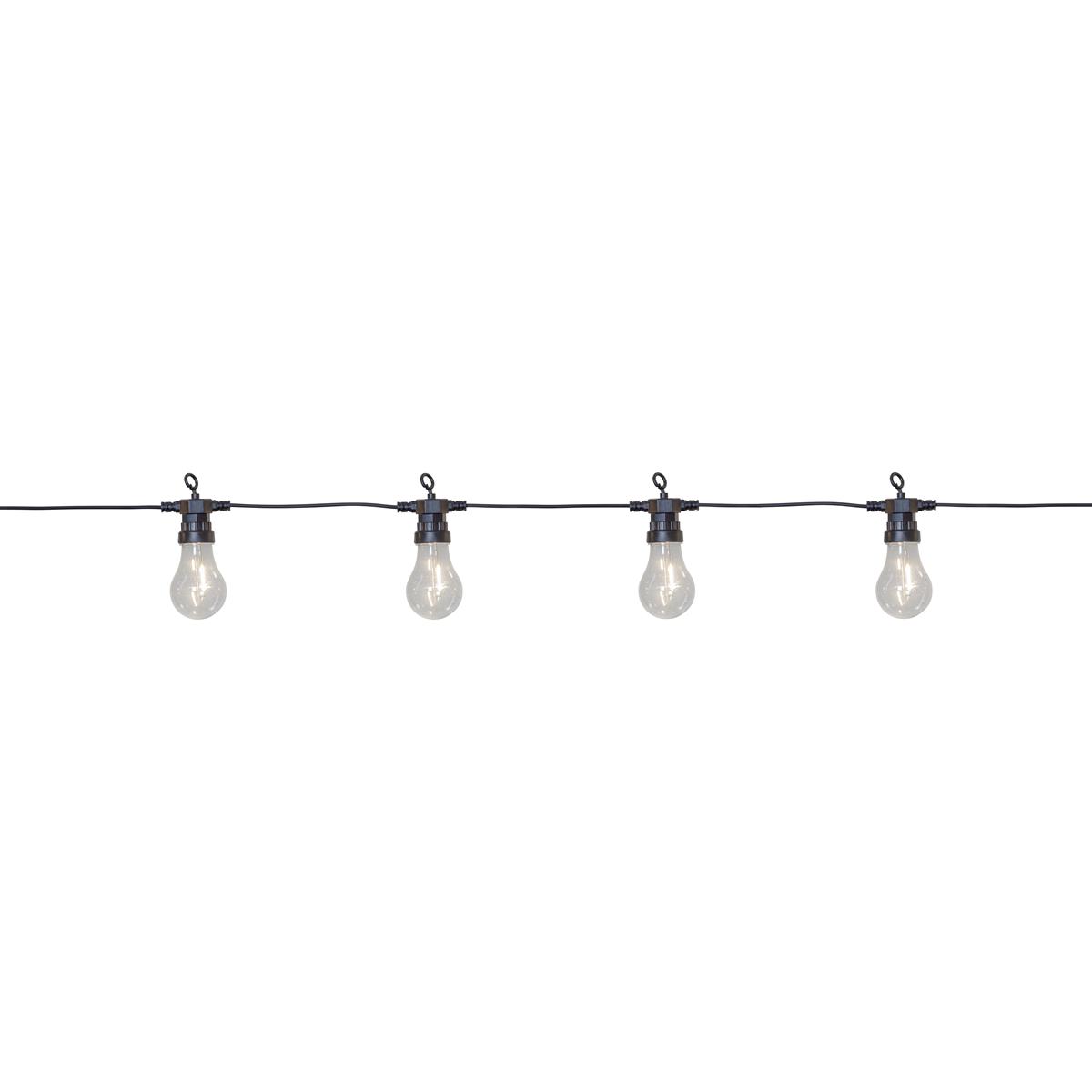 LED Lichterkette "Circus Filament" - 10 Birnen - warmweiße Filament LED - 4,05m - Trafo - outdoor