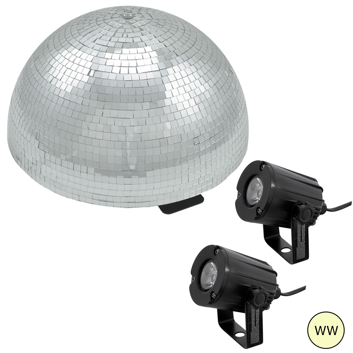 Spiegelkugel Komplettset - Discokugel, Motor, Pinspot, Montagematerial für Diskokugel - Mirrorball Set - Partyset Spiegelkugel Komplettset - Discokugel, Motor, Pinspot, Montagematerial für Diskokugel - Mirrorball Set - Partyset
