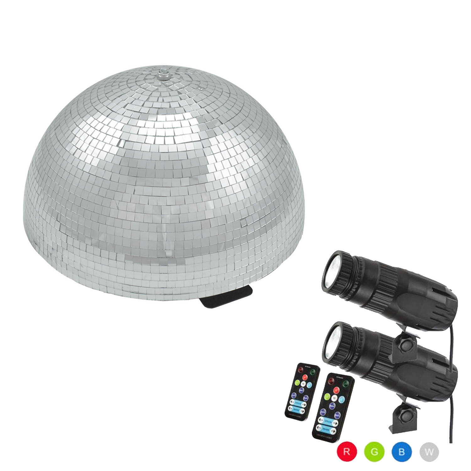Spiegelkugel Komplettset - Discokugel, Motor, Pinspot, Montagematerial für Diskokugel - Mirrorball Set - Partyset Spiegelkugel Komplettset - Discokugel, Motor, Pinspot, Montagematerial für Diskokugel - Mirrorball Set - Partyset