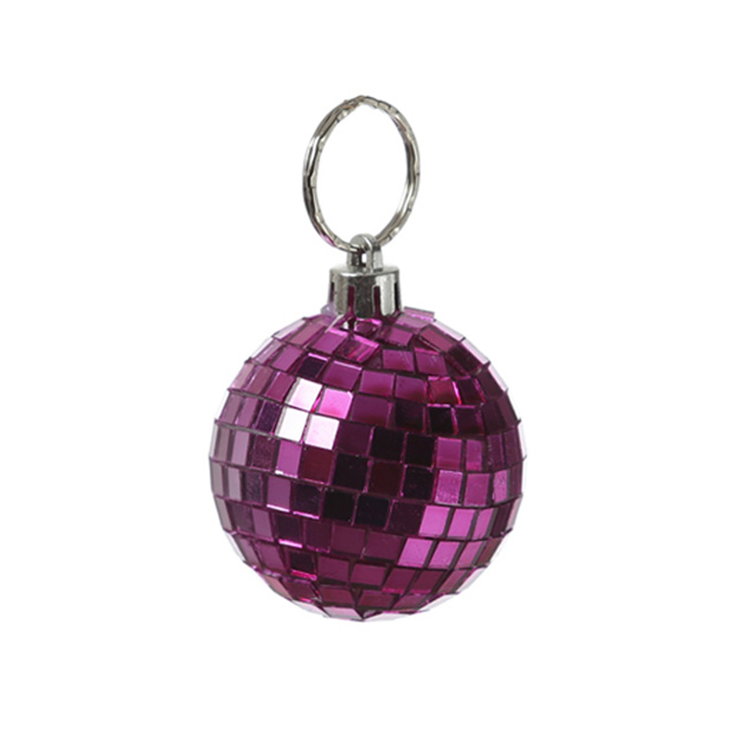 Christbaumschmuck Discokugel - Spiegelkugel 5cm  - Weihnachtskugel - 5x5mm Spiegel - pink - 12St.