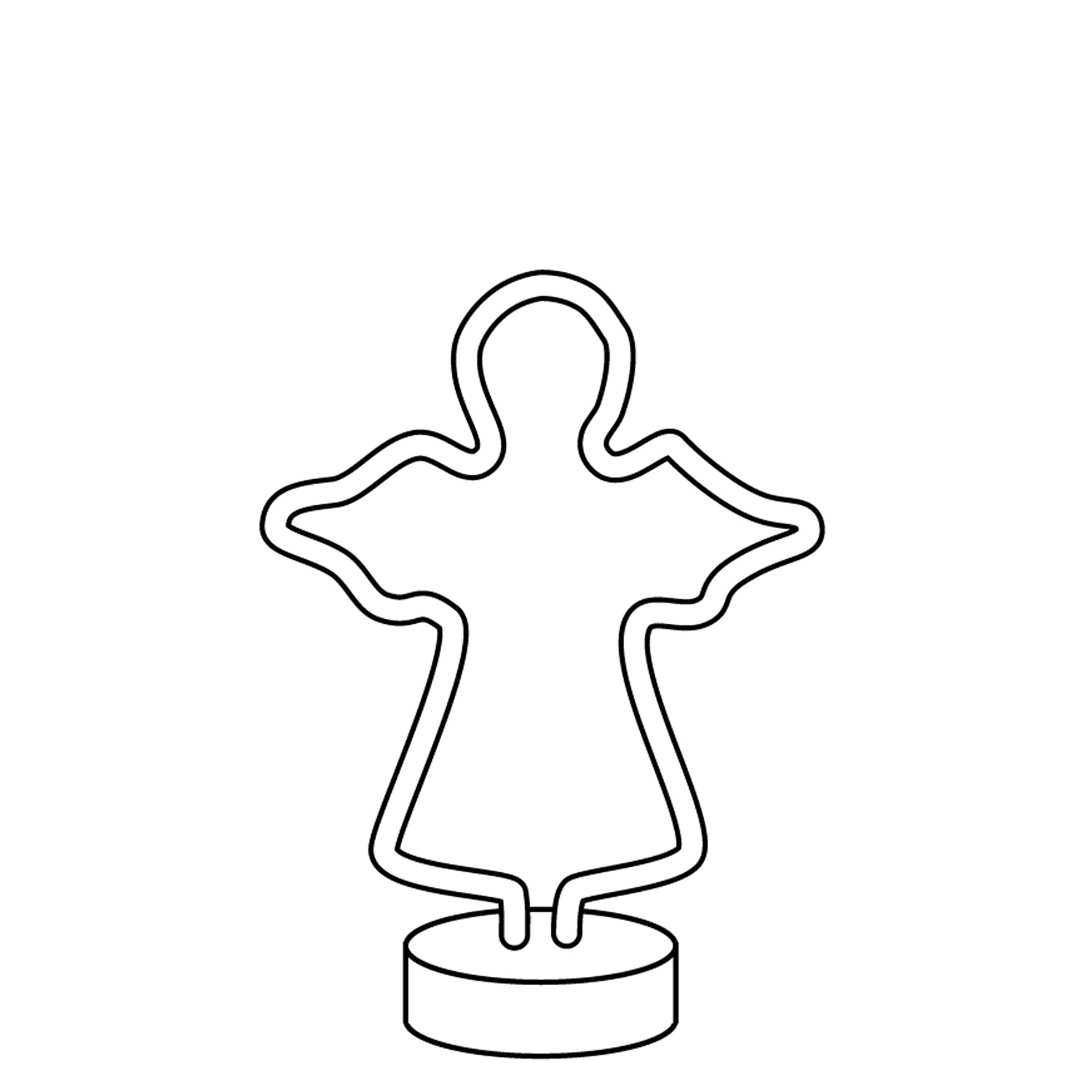 LED NEON Figur ENGEL - Neon Schild - H: 28cm - Batterie oder USB Betrieb - stehend - warmweiß LED NEON Figur ENGEL - Neon Schild - H: 28cm - Batterie oder USB Betrieb - stehend - warmweiß