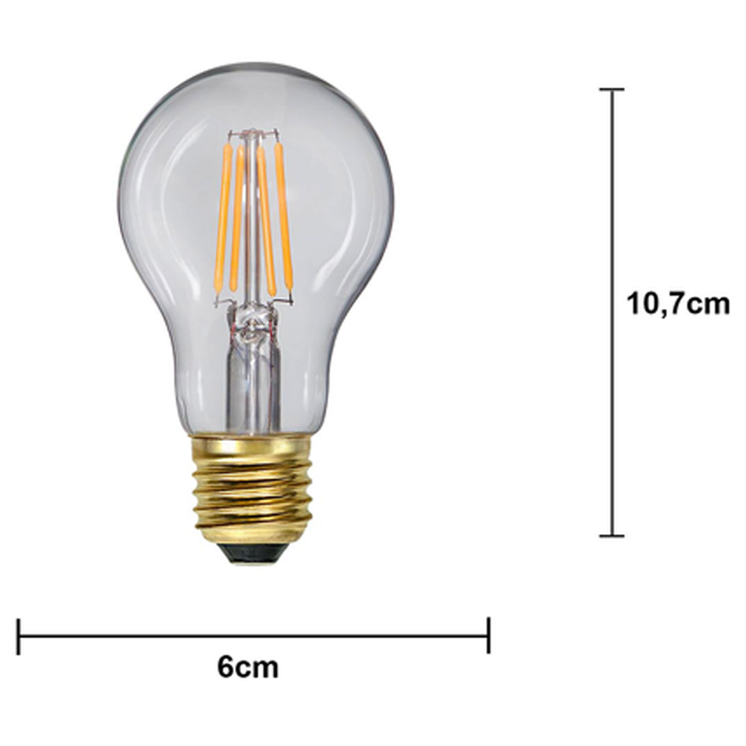 LED Leuchtmittel FILA GLOW - A60 - E27 - 4W - warmweiss 2100K - 400lm - dimmbar