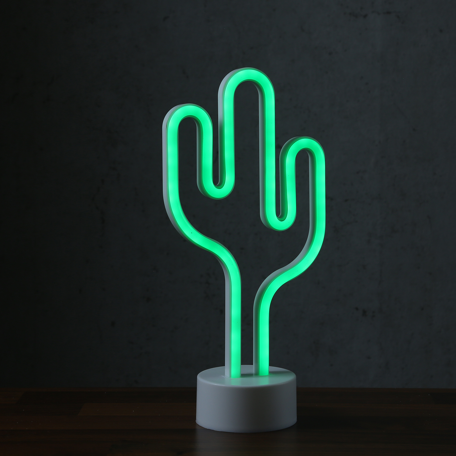 LED NEON Figur Kaktus - Dekoleuchte - H: 30cm - Batterie oder USB Betrieb - stehend - grün LED NEON Figur Kaktus - Dekoleuchte - H: 30cm - Batterie oder USB Betrieb - stehend - grün