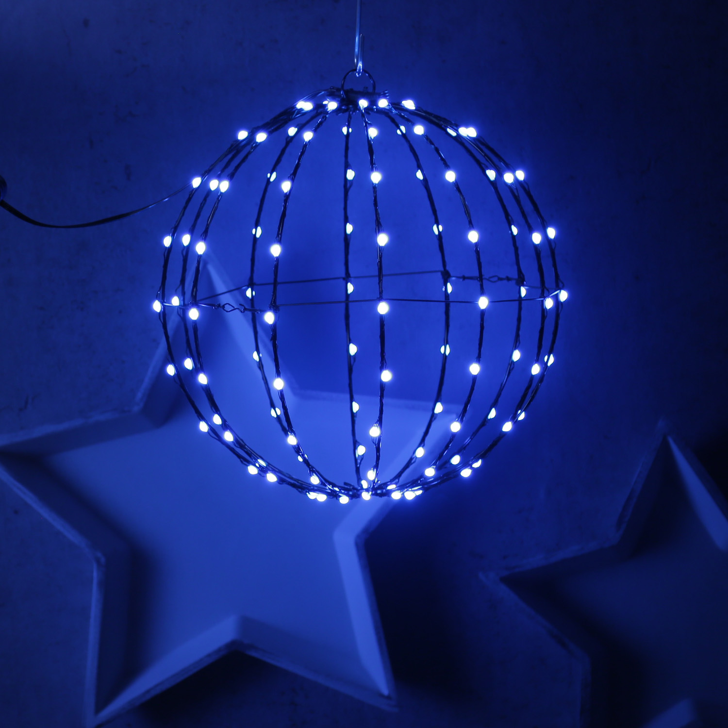 LED Drahtkugel - Leuchtkugel Dancing Lights - 108 farbwechselnde LED - D: 30cm - für Innen/Außen