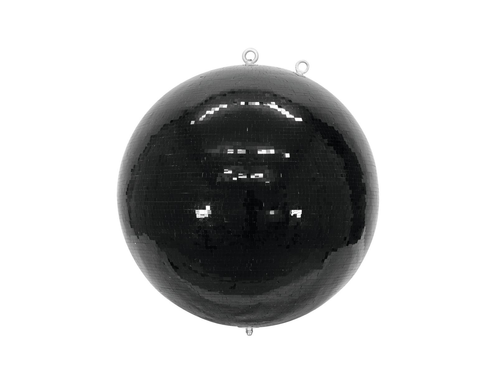 Spiegelkugel 75cm schwarz- Diskokugel (Discokugel) Party Lichteffekt - Echtglas - mirrorball safety black color