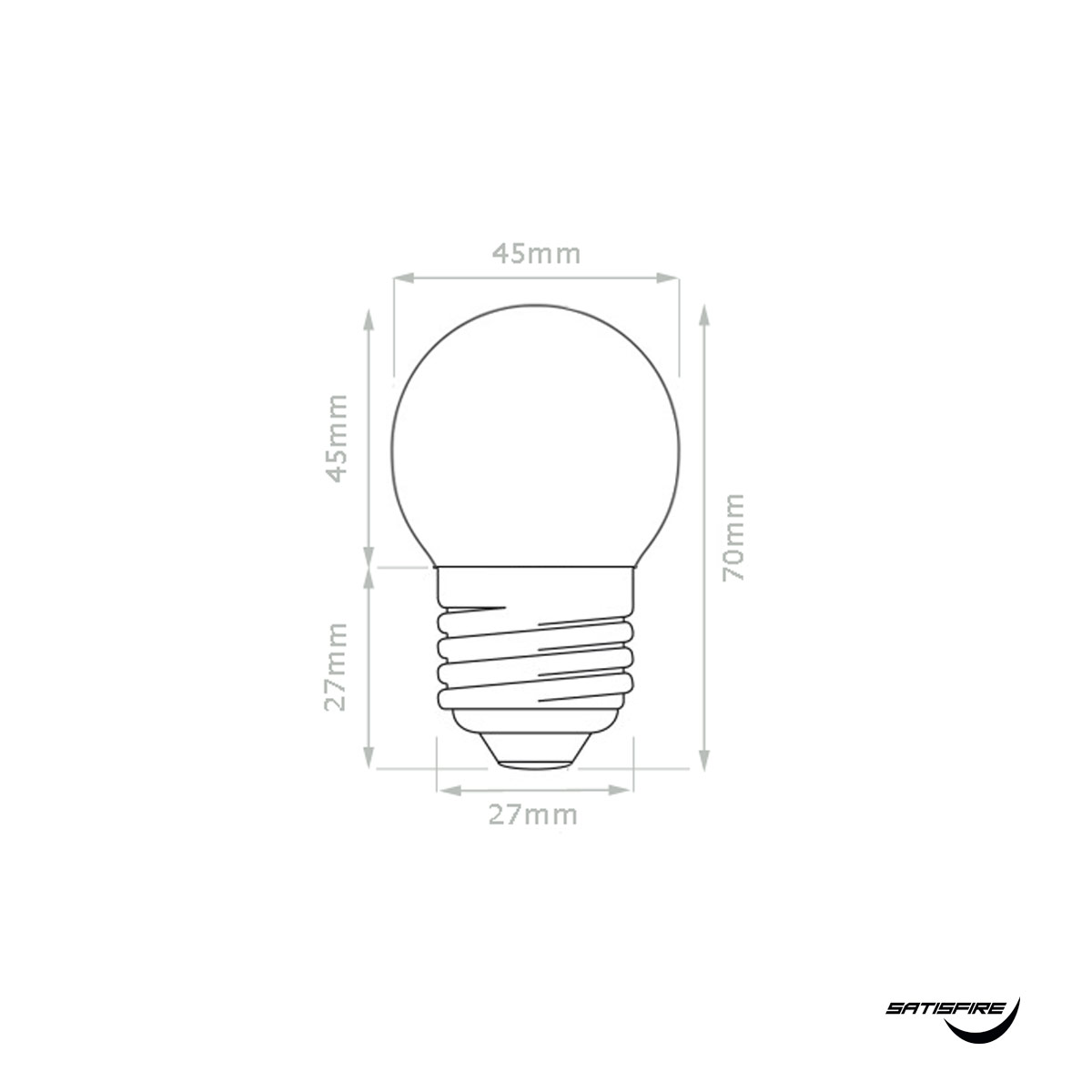 LED Leuchtmittel G45 - blau - E27 - 1W | SATISFIRE LED Leuchtmittel G45 - blau - E27 - 1W | SATISFIRE