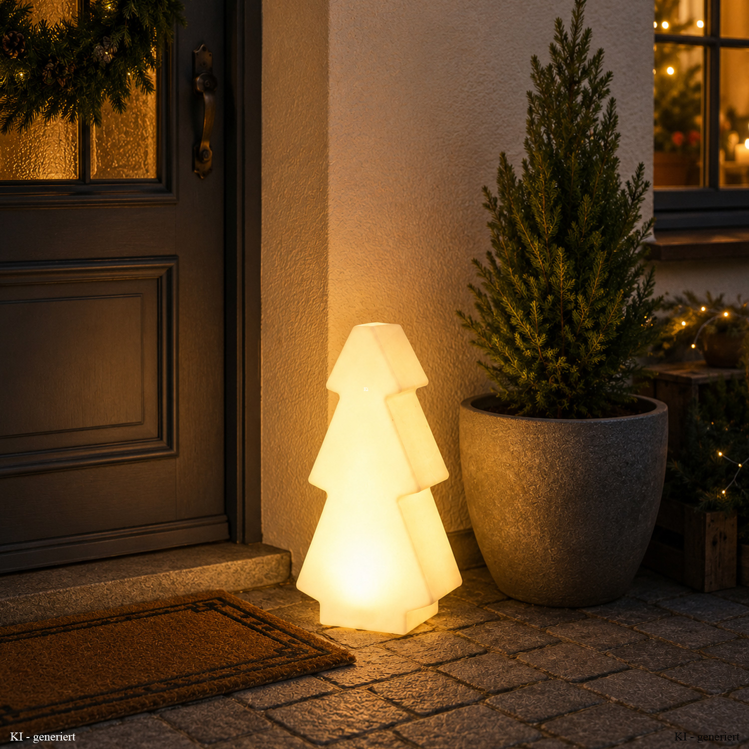 LED Baum outdoor - LED Weihnachtsbaum - Leuchtbaum - H: 45cm - E27 Fassung - warmweiße 1W LED