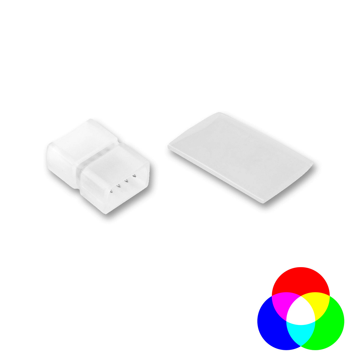 Gerader Verbinder - LED NEON FLEX 230V SLIM RGB - Anschlusskit mit Schrumpfschlauch Gerader Verbinder - LED NEON FLEX 230V SLIM RGB - Anschlusskit mit Schrumpfschlauch