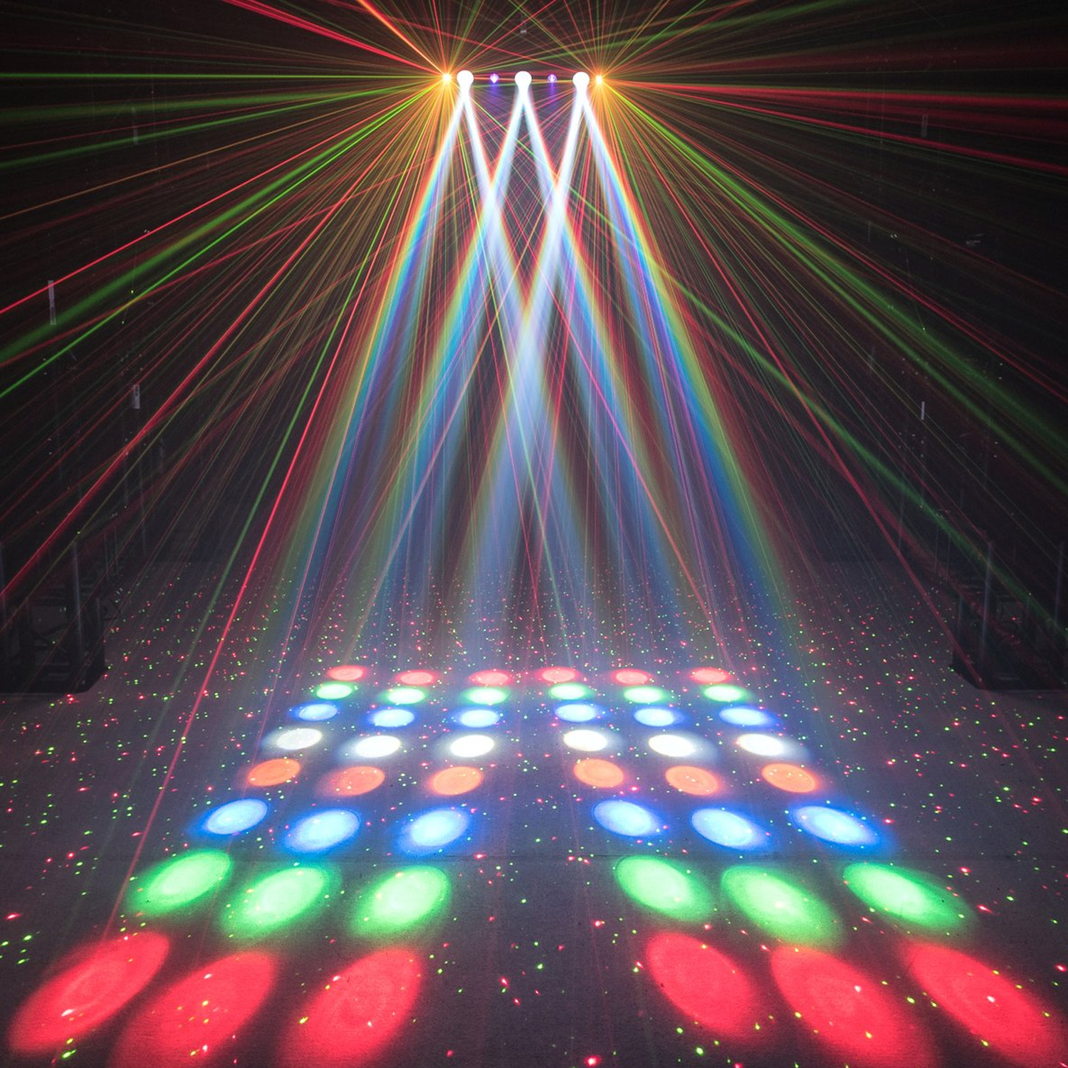 21-Augen LED Disco-Licht Mit Laser & Strobe – 10W, 64 Muster, Sound/Strobe/AUTO/DMX, Für Party, KTV, Hochzeit & Bar, Inkl. Fernbedienung Lichteffekt Mit Fernbedienung