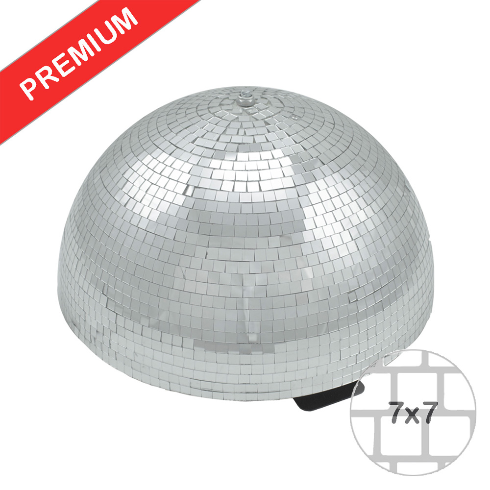 Spiegelkugel halb 40cm - für Deckenmontage - Diskokugel Echtglas - 7x7mm Spiegel - PREMIUM Spiegelkugel halb 40cm - für Deckenmontage - Diskokugel Echtglas - 7x7mm Spiegel - PREMIUM