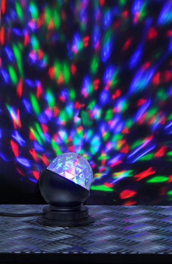 Partylampe - Discolampe - Lichteffekt - bunte Punkte an Decke und Wand - farbiger LED Lichteffekt mit Motor Partylampe - Discolampe - Lichteffekt - bunte Punkte an Decke und Wand - farbiger LED Lichteffekt mit Motor