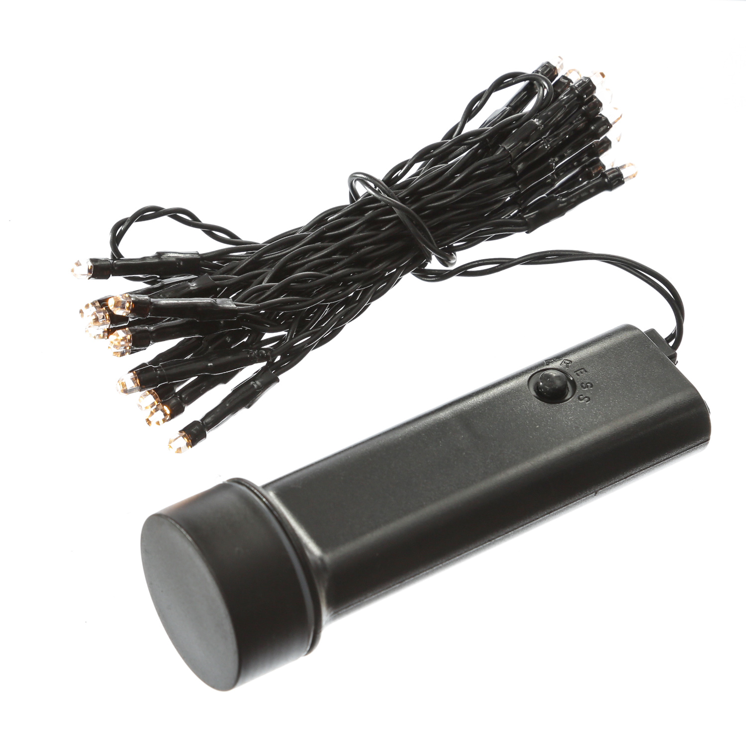 LED Lichterkette Durawise - 24 warmweiße LED - L: 1,7m - 8 Funktionen - Timer - Batterie bis 60 Tage