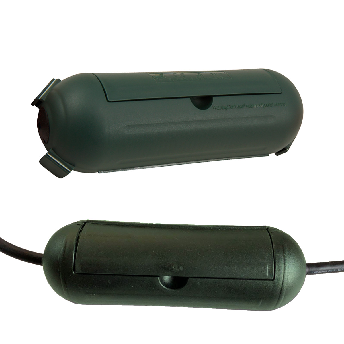 Kabelschutzdose, grün - zur Verlegung von Stromkabeln im Freien (Kabelbox) Kabelschutzdose, grün - zur Verlegung von Stromkabeln im Freien (Kabelbox)