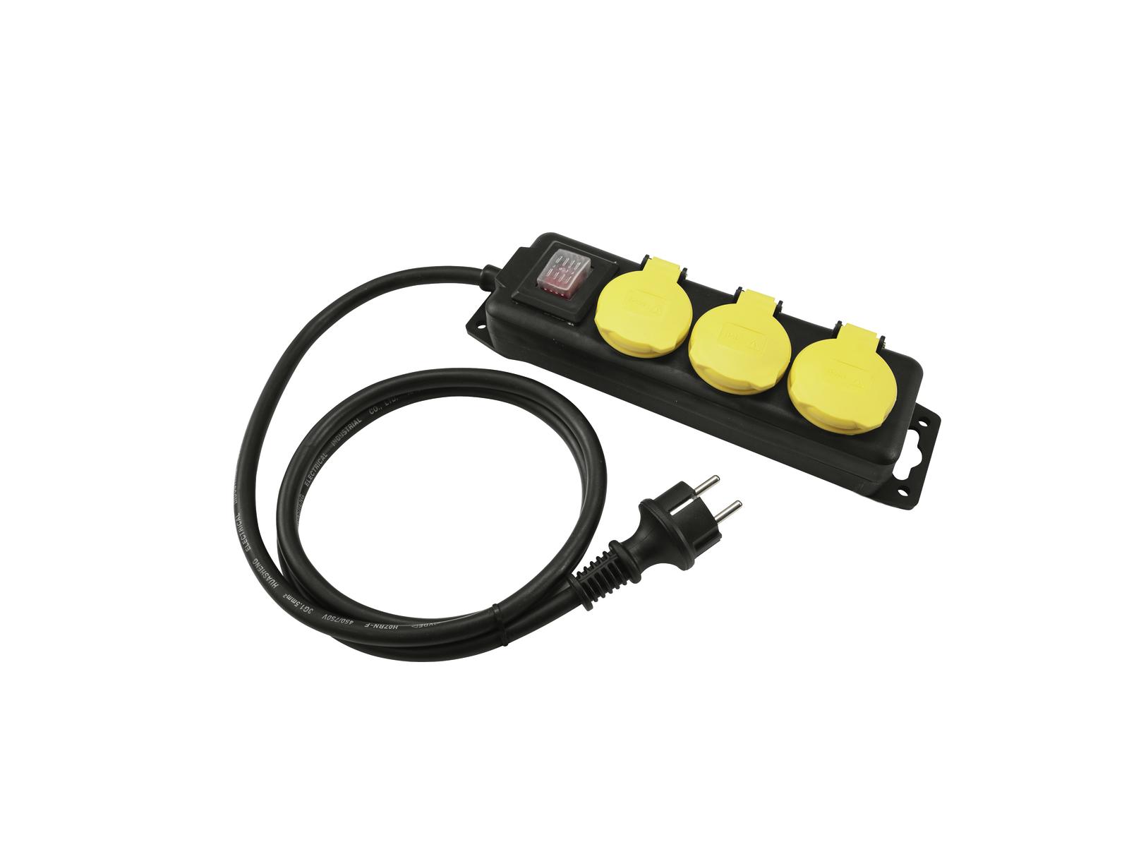 Steckdosenleiste OUTDOOR - 3-fach IP44 - 5,0m Kabel - mit Schalter Steckdosenleiste OUTDOOR - 3-fach IP44 - 5,0m Kabel - mit Schalter