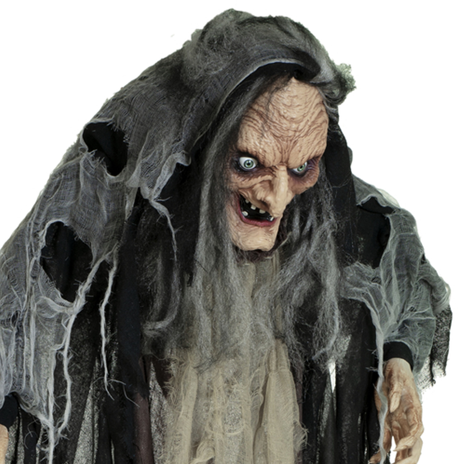 Halloween Figur Hexe NAHEMA, 160cm - animiert mit Bewegung, Licht und Sound Halloween Figur Hexe NAHEMA, 160cm - animiert mit Bewegung, Licht und Sound
