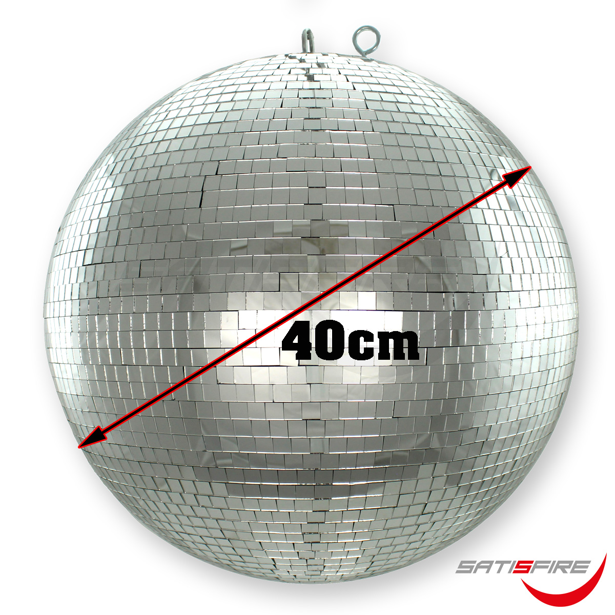 Spiegelkugel 40cm silber chrome- Diskokugel (Discokugel) Party Lichteffekt - Echtglas - mirrorball chrome silver color Spiegelkugel 40cm silber chrome- Diskokugel (Discokugel) Party Lichteffekt - Echtglas - mirrorball chrome silver color