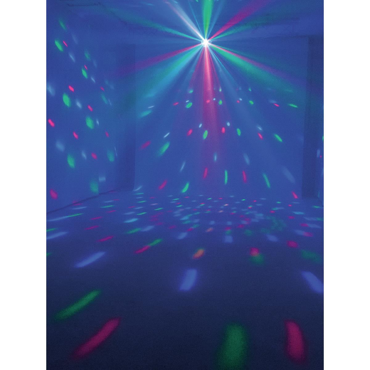 LED Kugel-Strahleneffekt "BC-6" - 360° Raumeffekt ähnlich Spiegelkugel - 5farbig - langsam & schnell LED Kugel-Strahleneffekt "BC-6" - 360° Raumeffekt ähnlich Spiegelkugel - 5farbig - langsam & schnell