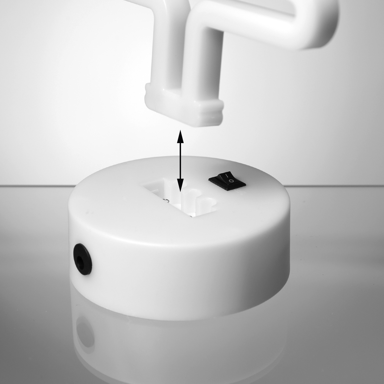 LED NEON Figur Palme - Dekoleuchte - H- 30cm - Batterie oder USB Betrieb - stehend - gelb-gruen