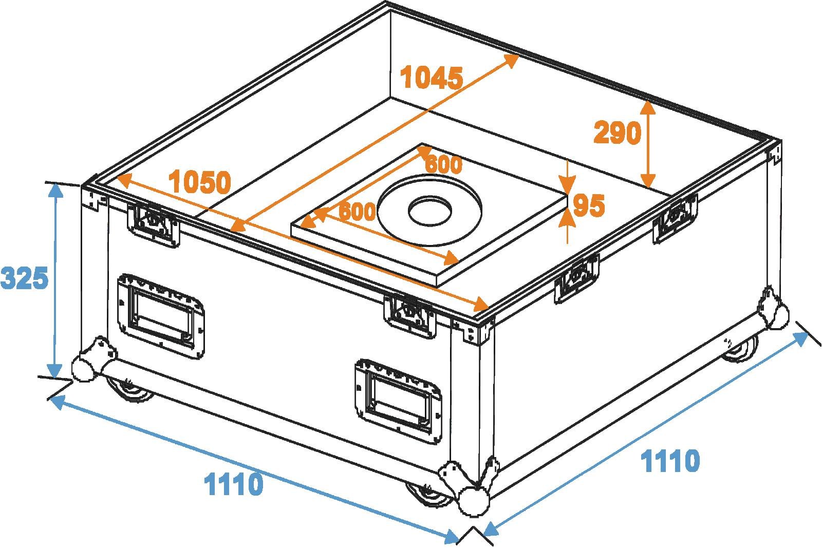 Flightcase für 100cm Spiegelkugel - Transportkiste - B-Ware