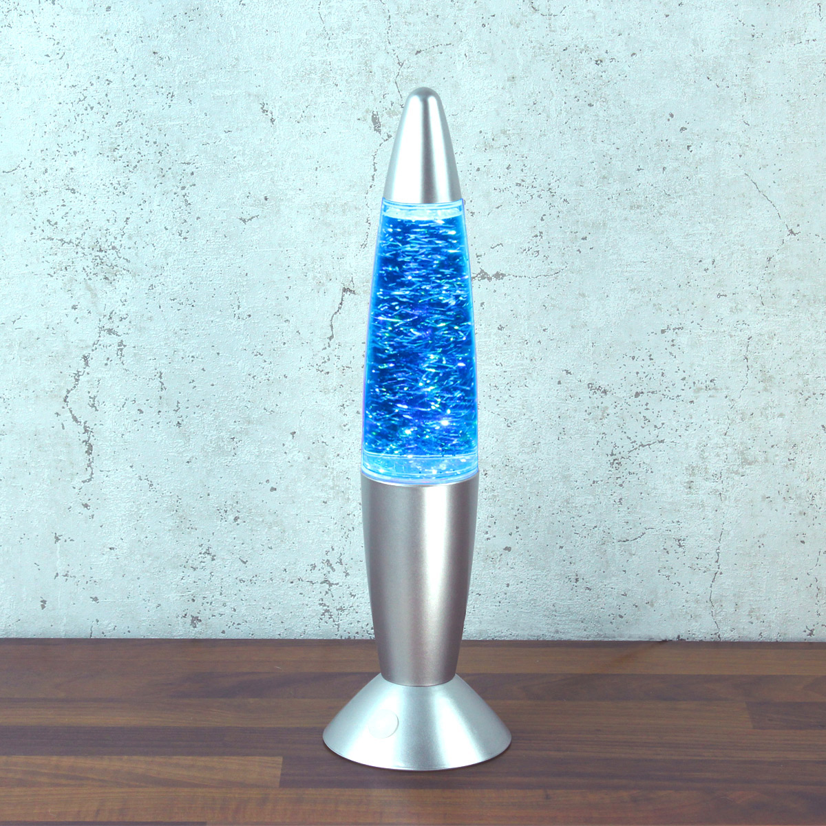 ROCKET LAMP - Lavampe - Glitzer RGB - Touchsensor - H: 36cm - wirbelnde Glitzerstückchen - silber ROCKET LAMP - Lavampe - Glitzer RGB - Touchsensor - H: 36cm - wirbelnde Glitzerstückchen - silber