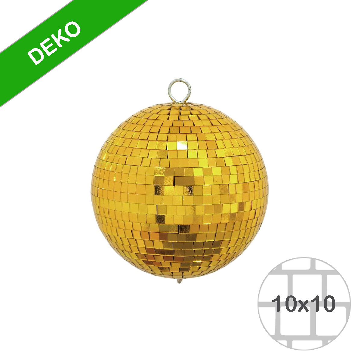 Spiegelkugel 15cm farbig gold- Diskokugel (Discokugel) zur Dekoration - Echtglas - mirrorball gold