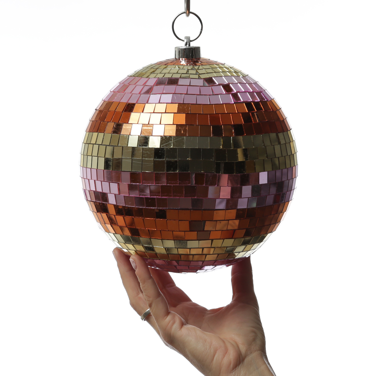 Spiegelkugel 20cm - Discokugel - Echtglas - 10x10mm Spiegel - pastellfarben Spiegelkugel 20cm - Discokugel - Echtglas - 10x10mm Spiegel - pastellfarben