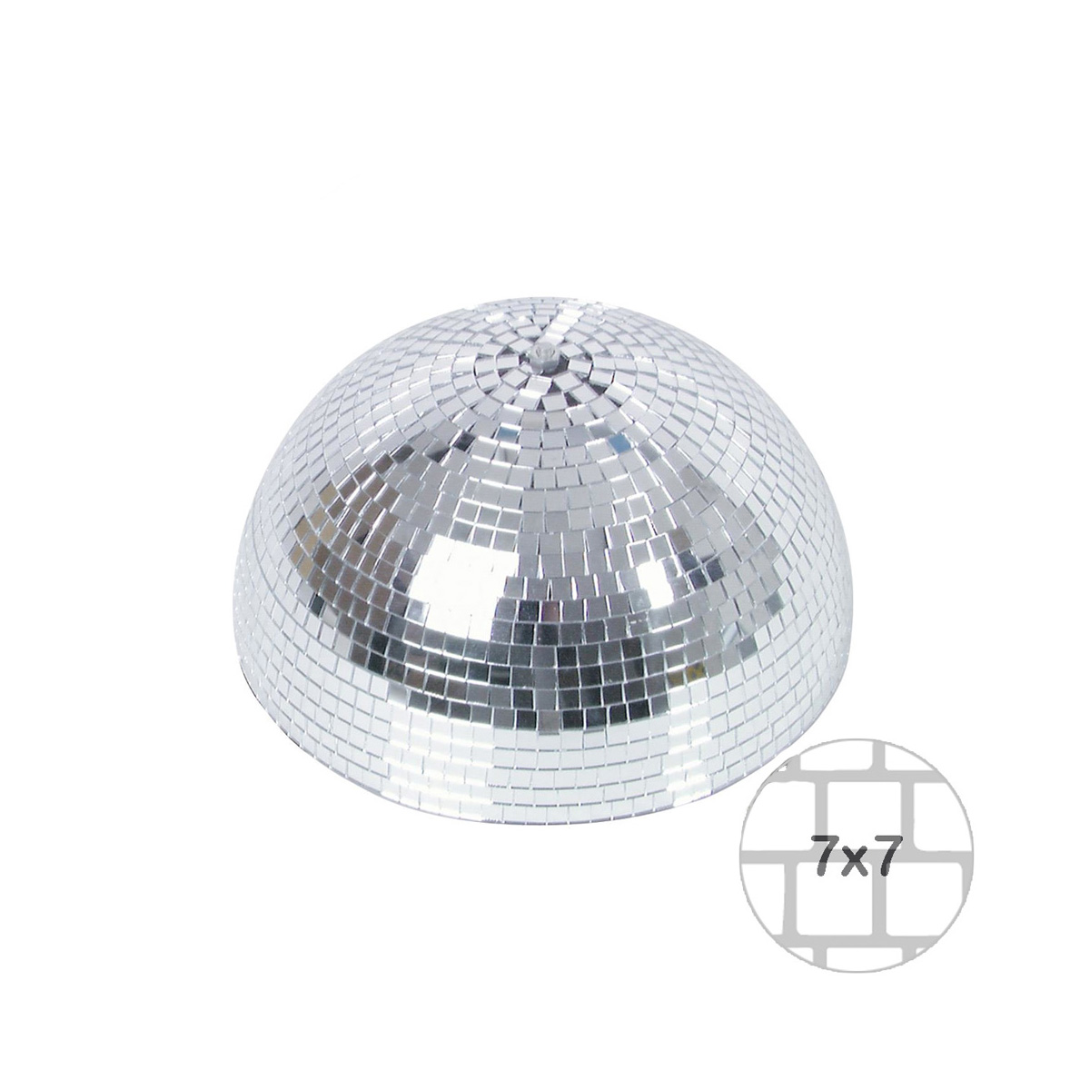 Spiegelkugel halb 30cm - für Deckenmontage - Diskokugel Echtglas - 7x7mm Spiegel - PREMIUM Spiegelkugel halb 30cm - für Deckenmontage - Diskokugel Echtglas - 7x7mm Spiegel - PREMIUM