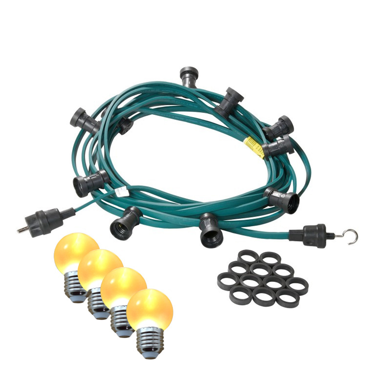 Illu-/Partylichterkette 10m | Außenlichterkette | Made in Germany | 10 x ultra-warmweisse LED Kugeln Illu-/Partylichterkette 10m | Außenlichterkette | Made in Germany | 10 x ultra-warmweisse LED Kugeln
