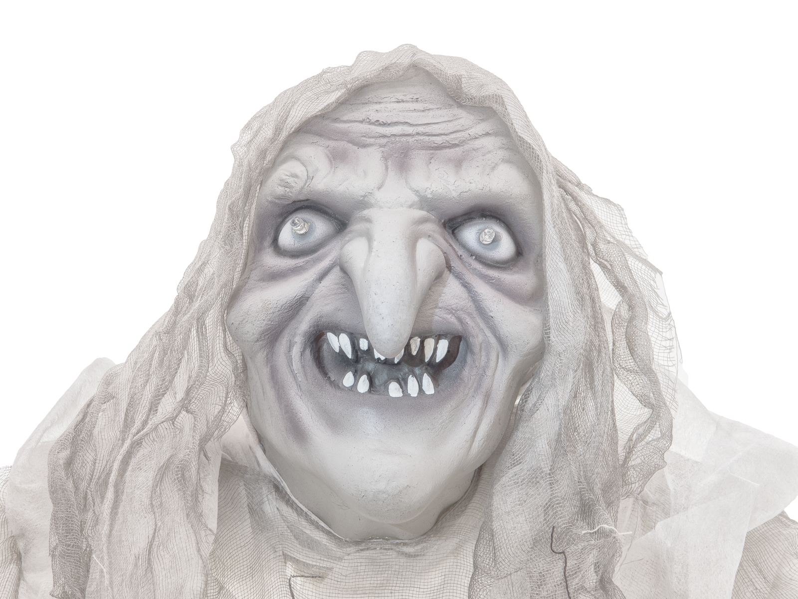 Weiße Hexe, bewegt mit Licht und Geräuschen - Halloween Figur zum Hängen 170x50x20cm Weiße Hexe, bewegt mit Licht und Geräuschen - Halloween Figur zum Hängen 170x50x20cm