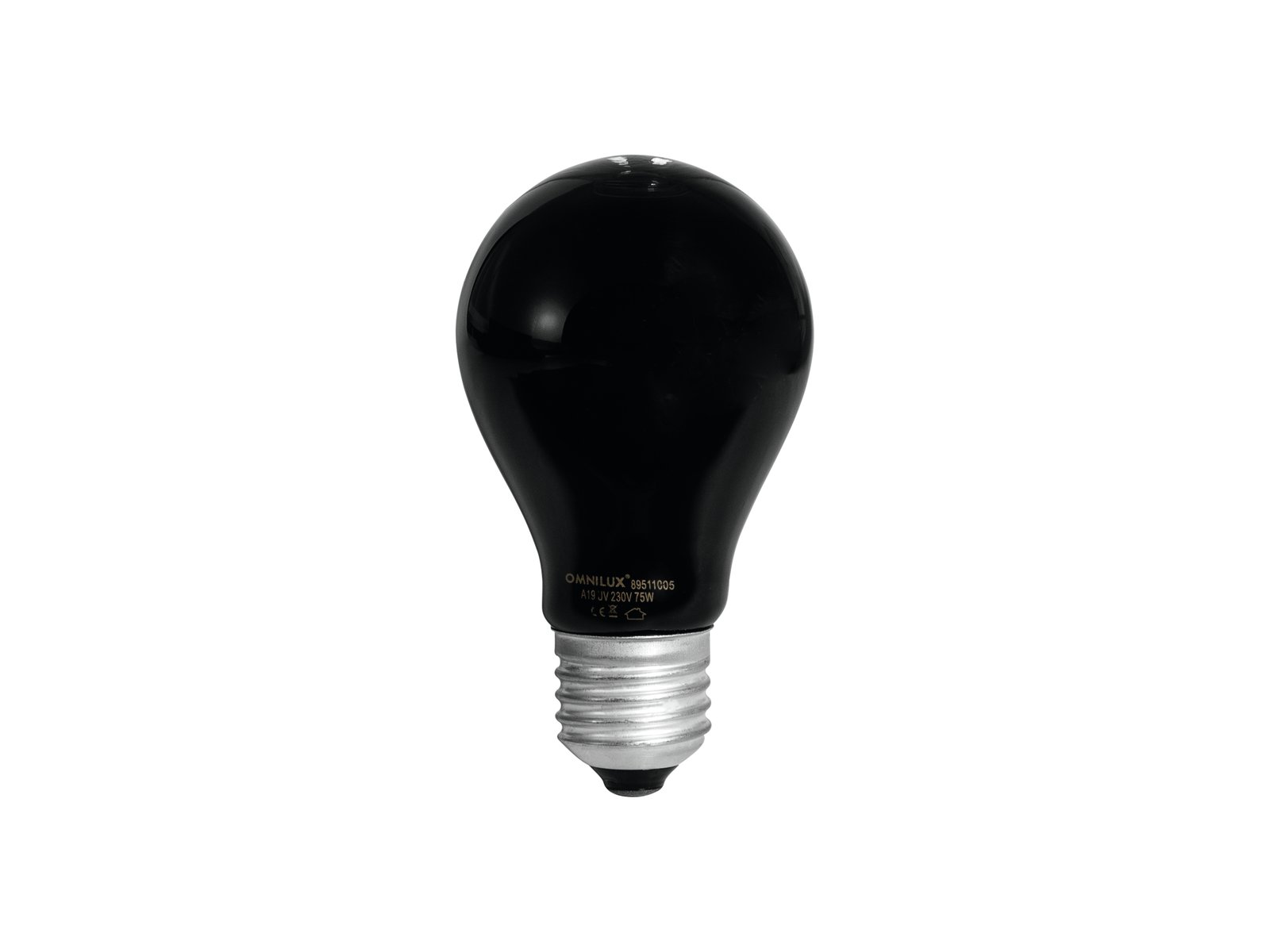 Schwarzlichtlampe A19 - Glühlampe - UV-Lampe - E27 - 75W