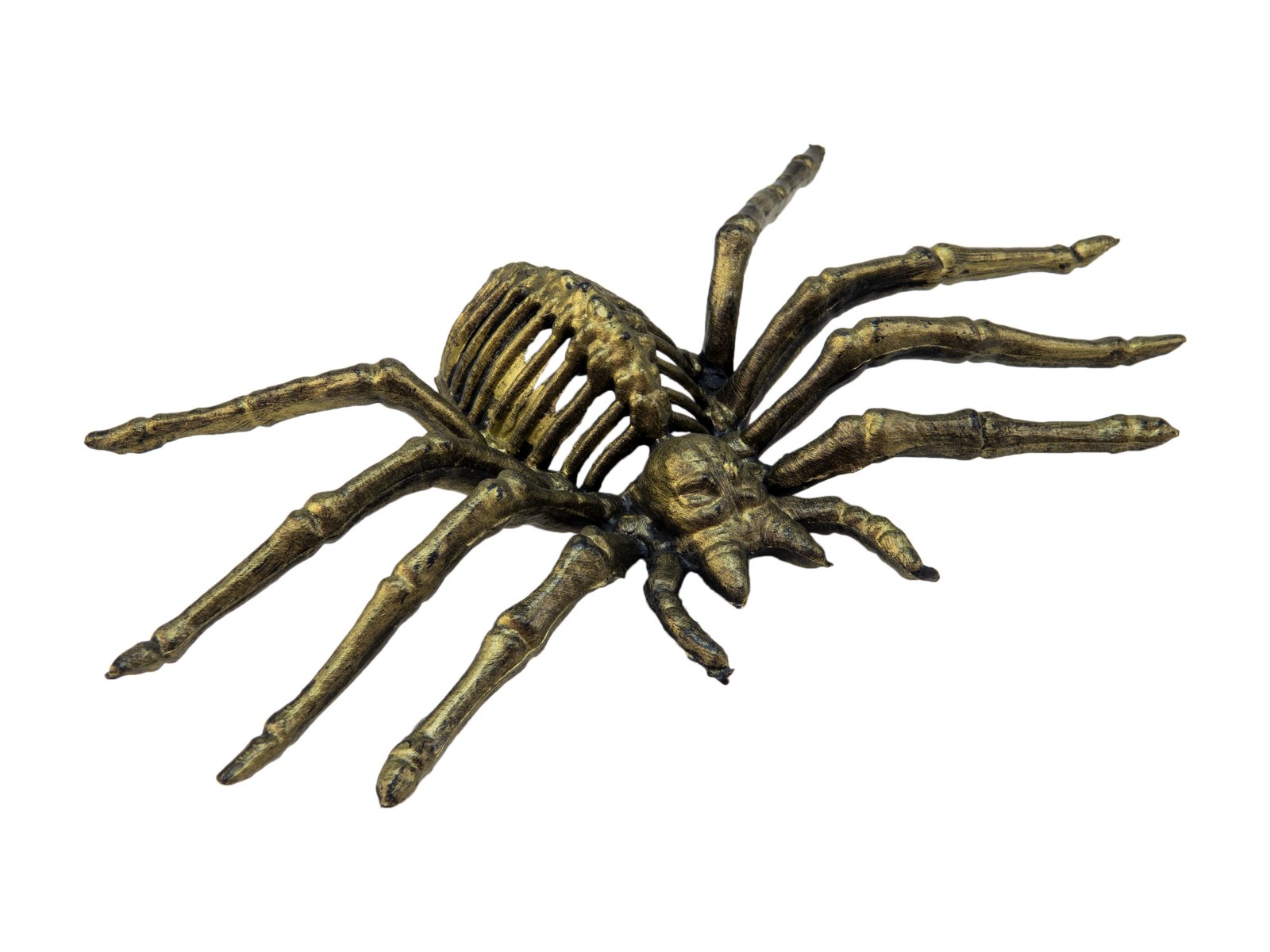 Goldenes Spinnengerippe - 11cm - Halloween Dekoration - Spinne aus Kunststoff Goldenes Spinnengerippe - 11cm - Halloween Dekoration - Spinne aus Kunststoff