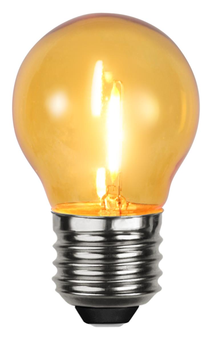 5x Leuchtmittel | LED | E27 | 1W | 0,7-0,9W | Set mit klaren Lampen | Rot/Grün/Blau/Gelb/Orange