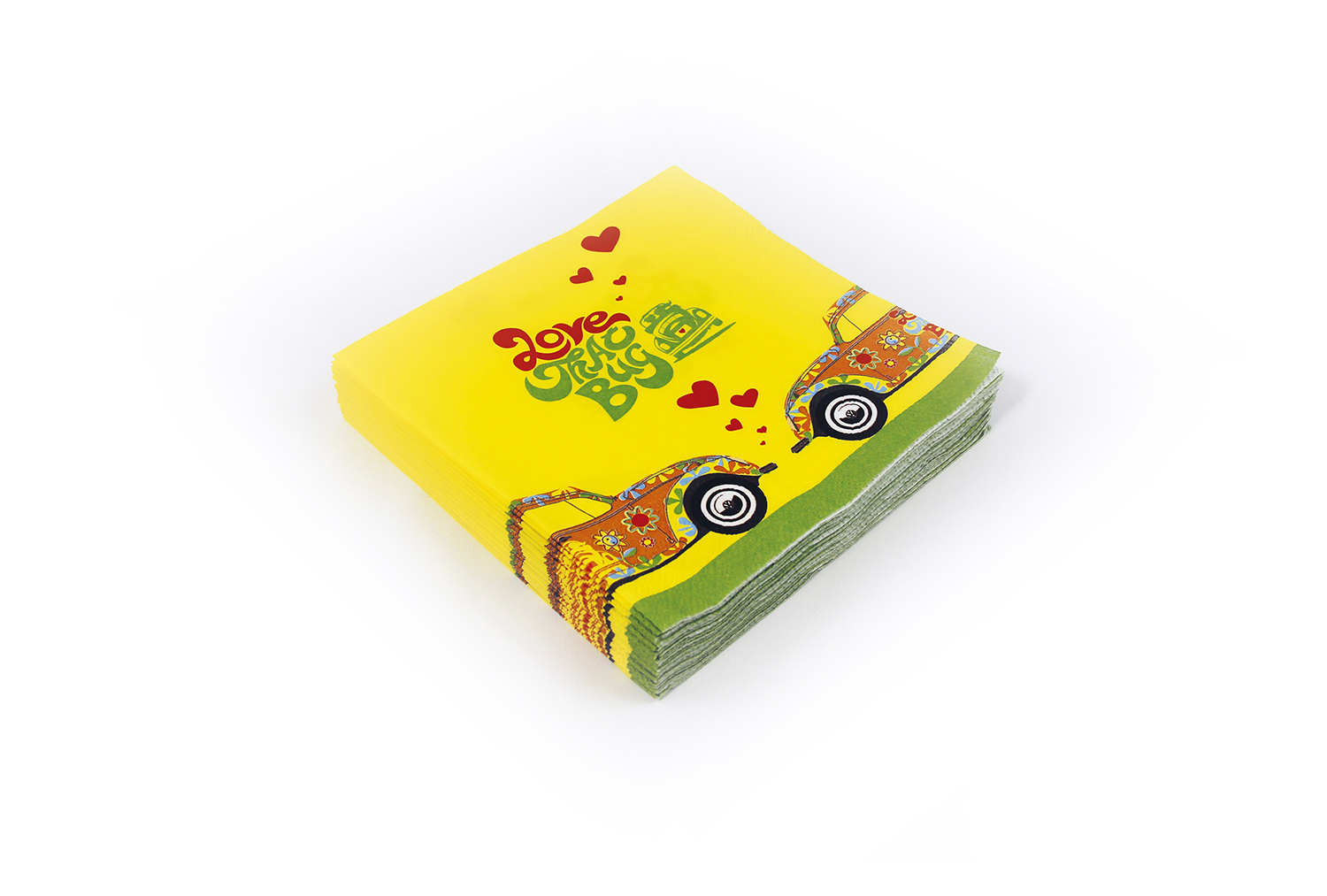 VW Collection Serviette "VW FLOWER POWER" - 20er Pack - 16,5x16,5cm - 100% recycling VW Collection Serviette "VW FLOWER POWER" - 20er Pack - 16,5x16,5cm - 100% recycling