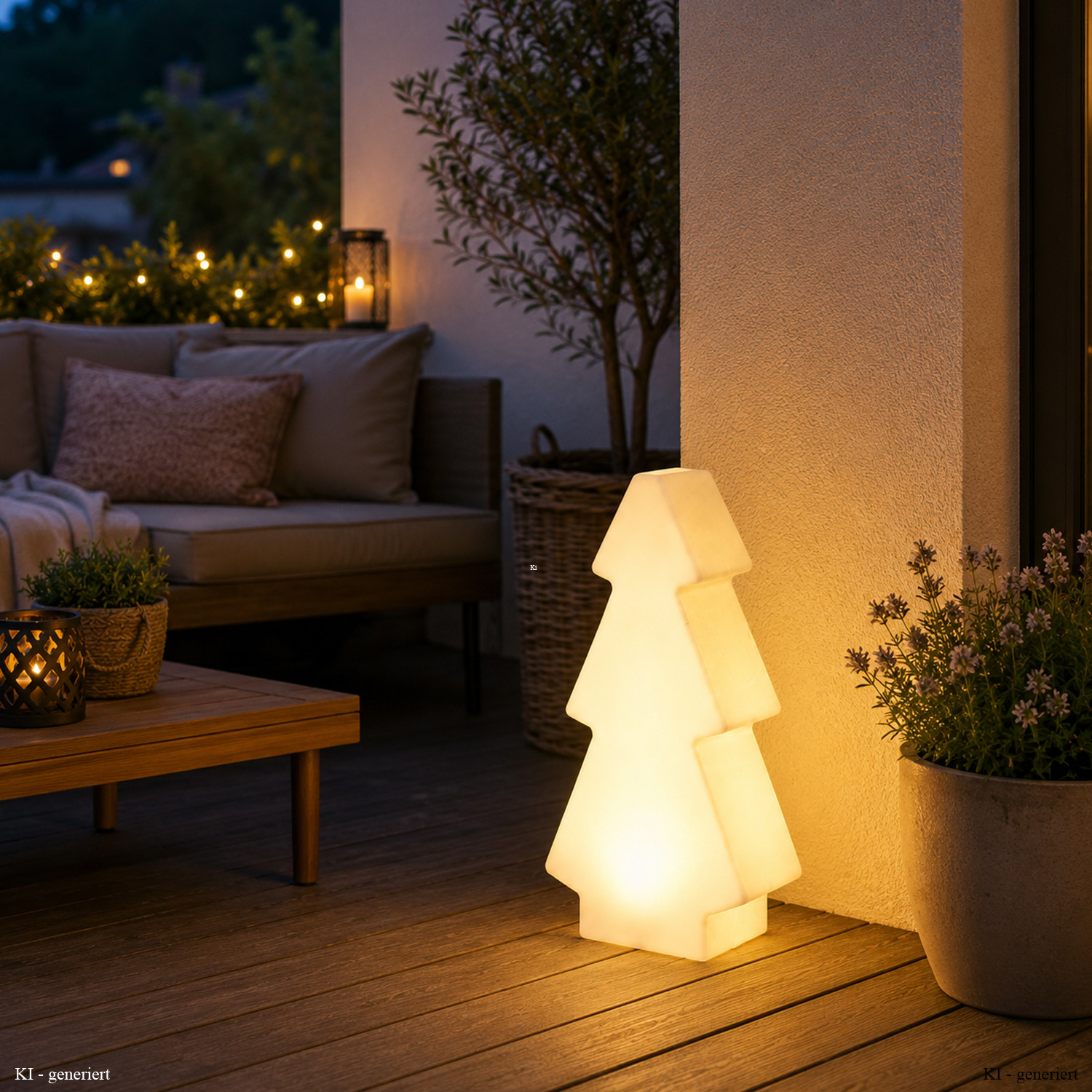 LED Baum outdoor - LED Weihnachtsbaum - Leuchtbaum - H: 45cm - E27 Fassung - warmweiße 1W LED