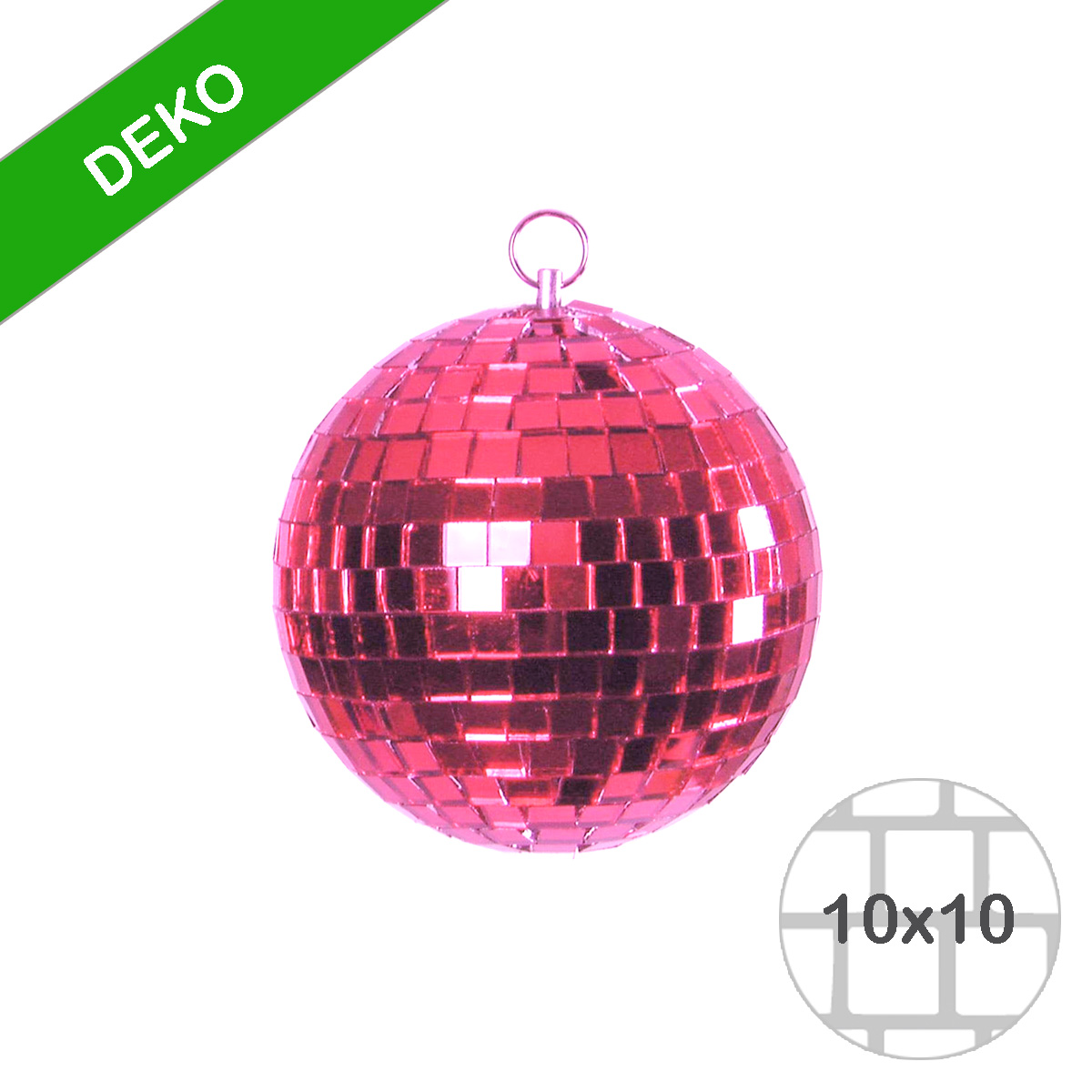 Spiegelkugel 15cm - Discokugel - Echtglas - 10x10mm Spiegel - pink Spiegelkugel 15cm - Discokugel - Echtglas - 10x10mm Spiegel - pink