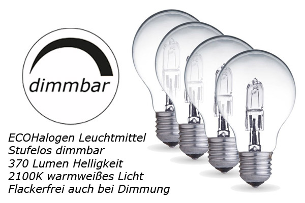 Illu-/Partylichterkette 5m - Außenlichterkette weiß - Made in Germany - 10 dimmbare Halogenlampen